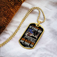 Im A Dad, A Grandpa, And A Veteran - Luxury Dog Tag Gift For Dad Daddy Christmas Gift Daddy Necklace - Army Tag Necklace, Dog Tag Necklace