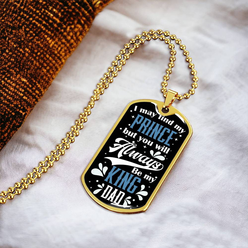 Father Daughter Gift - Father's Day Gift - Birthday Gift For Dad - Gift From Daughter - Father Gift - Gift For Him - Army Tag Necklace, Dog Tag Necklace