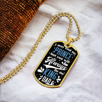 Father Daughter Gift - Father's Day Gift - Birthday Gift For Dad - Gift From Daughter - Father Gift - Gift For Him - Army Tag Necklace, Dog Tag Necklace