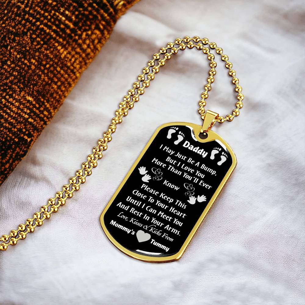 To My Daddy - Army Tag Necklace, Dog Tag Necklace