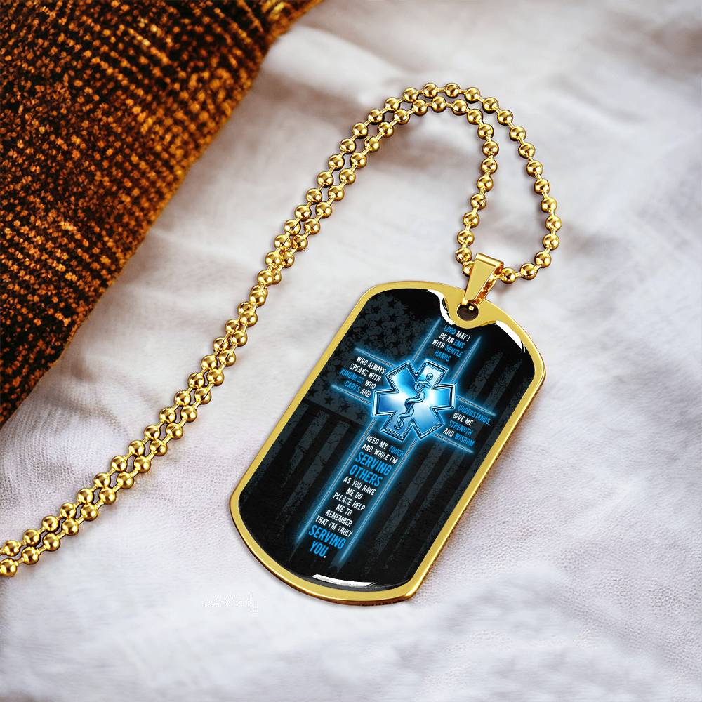 Ems Wreath Sign - Army Tag Necklace, Dog Tag Necklace