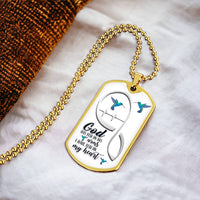 Hummingbird Necklace Mother's Day Gift, Hummingbird Jewellery, Bird Necklace, Gift For Her, Dainty Minimalist Jewellery - Army Tag Necklace, Dog Tag Necklace