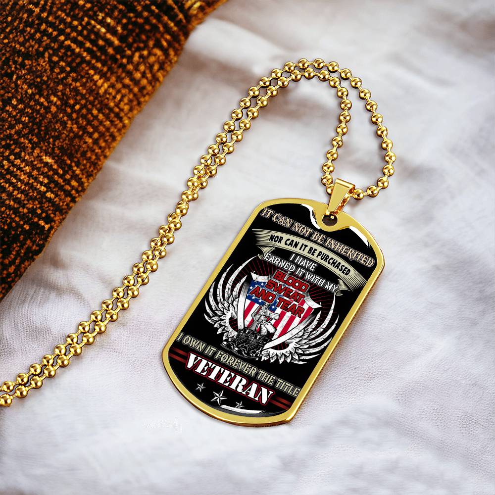 Premium Dog Tag Pendant - Us Veterans - Army Tag Necklace, Dog Tag Necklace