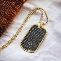 Black Bricks - Bricklayer Dog Tag With Military Ball Chain Jewelry Necklace - Army Tag Necklace, Dog Tag Necklace