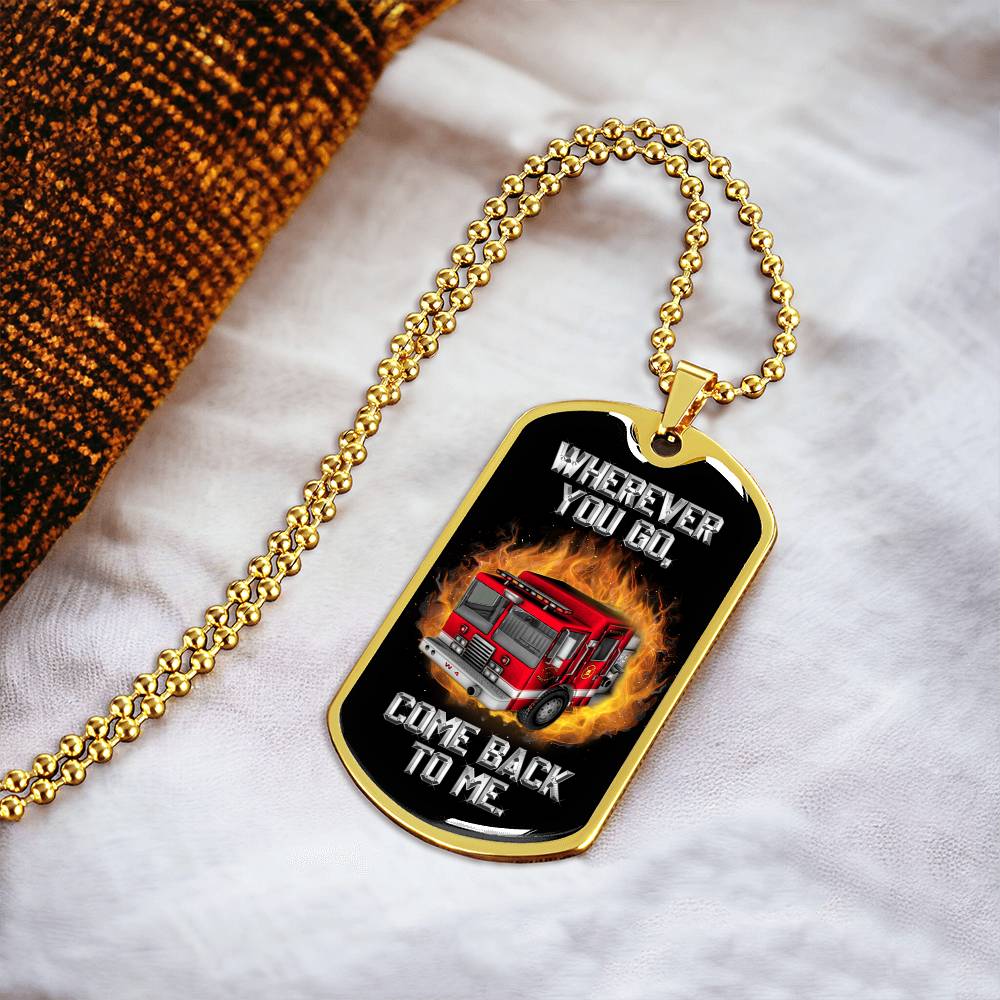 Firefighter Gift, Best Dog Tag Necklace Pendant For Fireman Dad Birthday Christmas Father's Day, Fire Safety Isaiah - Army Tag Necklace, Dog Tag Necklace