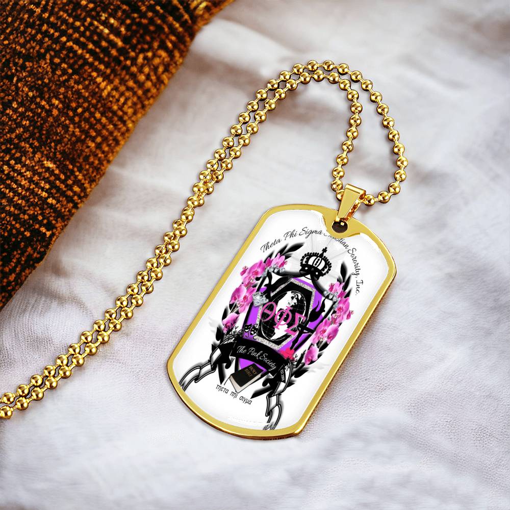 Theta Phi Sigma Luxury Dog Chains! - Army Tag Necklace, Dog Tag Necklace