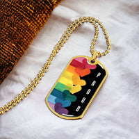 Proud To Be Me Black Dog Tag Necklace - Pride In Who I Am Dog Tag Necklace - Lgbtq Dog Tag Necklace - Born This Way - Army Tag Necklace, Dog Tag Necklace