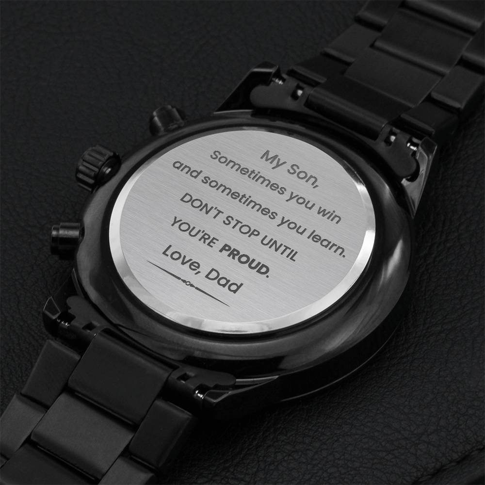 Best Gift For Son. Birthday Gift. Graduation Gift. Christmas Gift. 1 Engraving Chronograph Watch