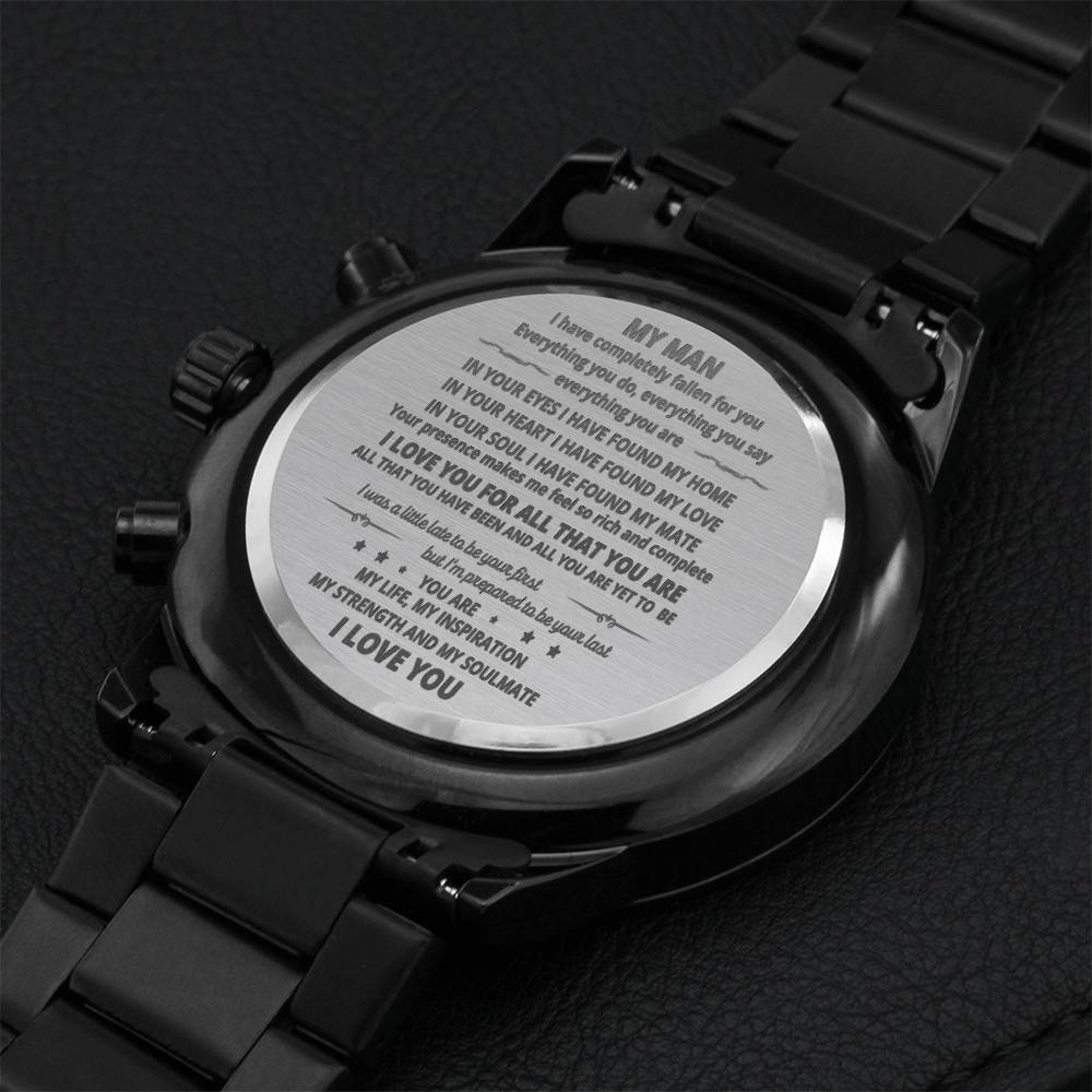 My Man Watch 1 Engraving Chronograph Watch