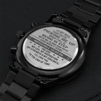 Gift For Your Man - Being In Step With Me - Watch Engraving Chronograph Watch
