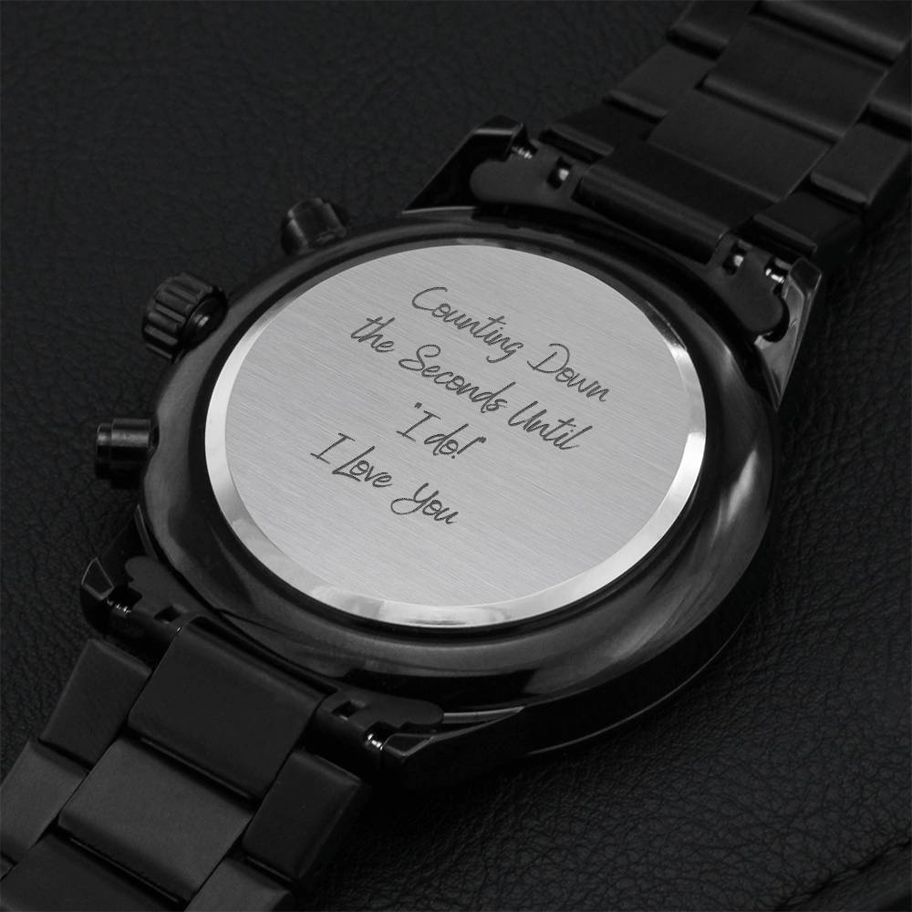 Counting Down The Seconds - Watch For Future Partner Engraving Chronograph Watch