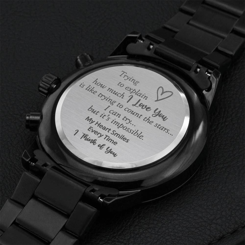 Best Gift For Husband. Birthday Gift Anniversary Gift. Christmas Gift. 1 Engraving Chronograph Watch
