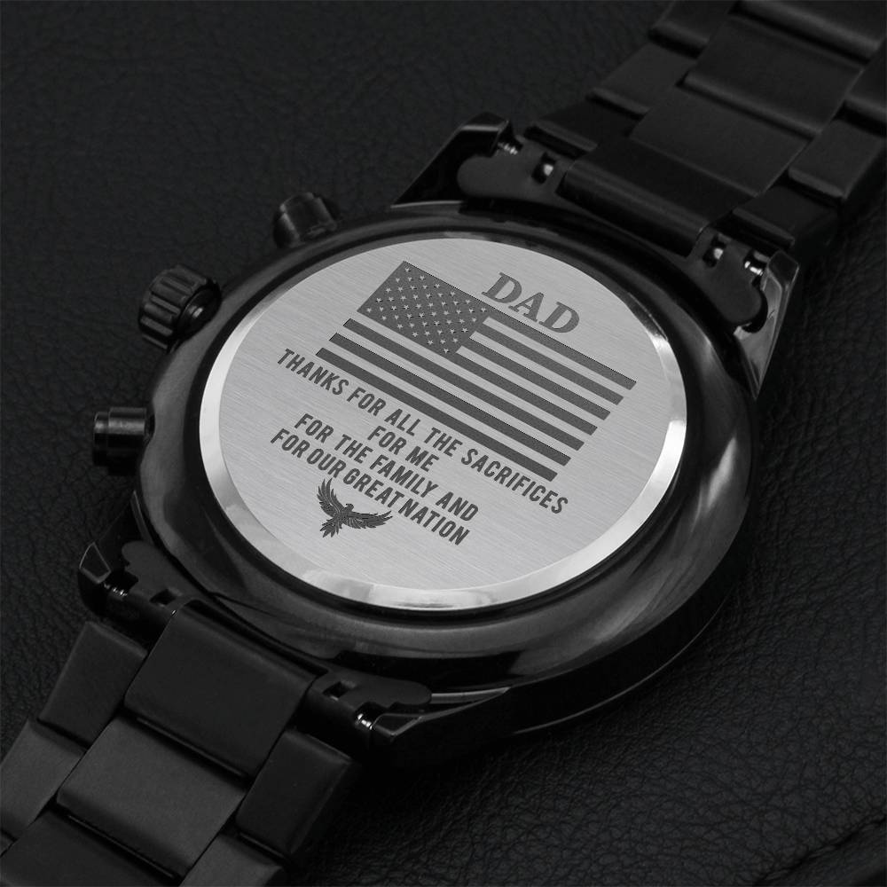 Luxury Watch Gift For Your Dad ❤️ Engraving Chronograph Watch