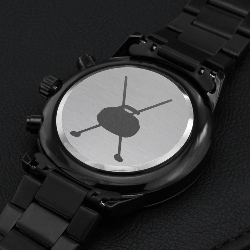 Curling Brooms And Stone Rock Chronograph Watch Sweeper Lead Second Vice Skip Engraving Chronograph Watch