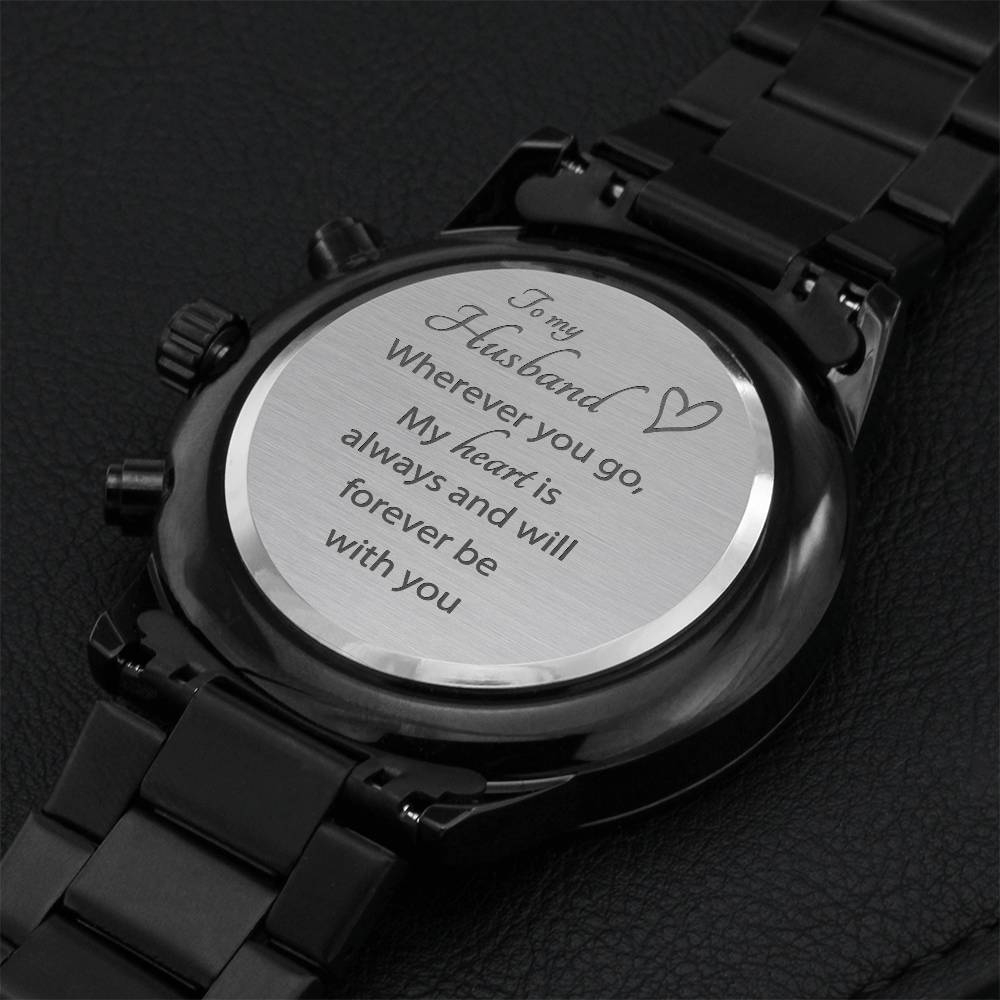Best Gift For Husband. Birthday Gift Anniversary Gift. Christmas Gift. Engraving Chronograph Watch