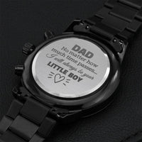 Engraved Design Black Chronograph Watch - For Dd- 1 Engraving Chronograph Watch
