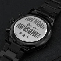 Customize Gift For Dad Engraving Chronograph Watch