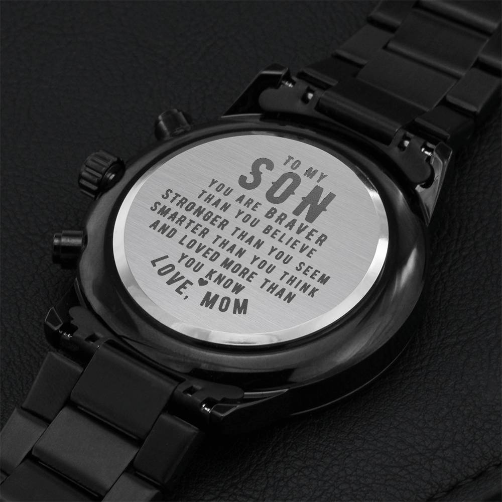 Luxury Chronograph Watch For Your Son ❤️ Engraving Chronograph Watch
