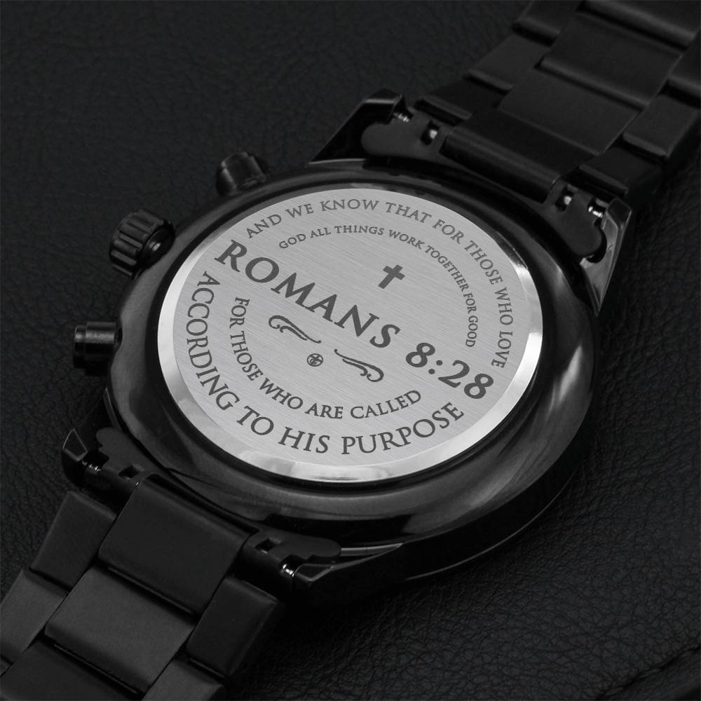Romans 828 Engraved Watch Engraving Chronograph Watch