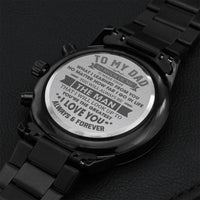 You're The Greatest Dad - Engraved Design Black Chronograph Watch Engraving Chronograph Watch