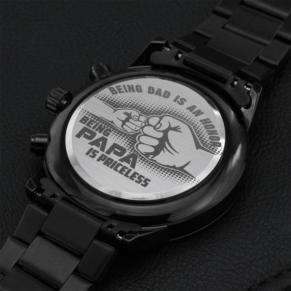 Papa Princeless Engraving Chronograph Watch