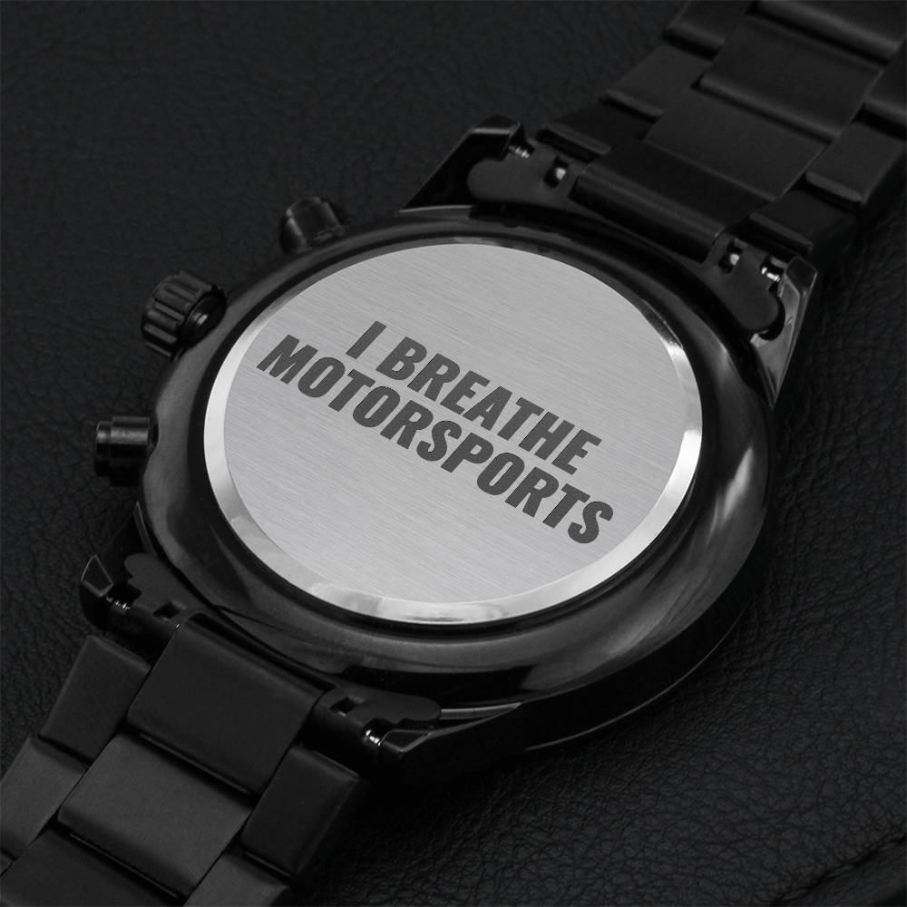 Motorsports Watch Engraving Chronograph Watch