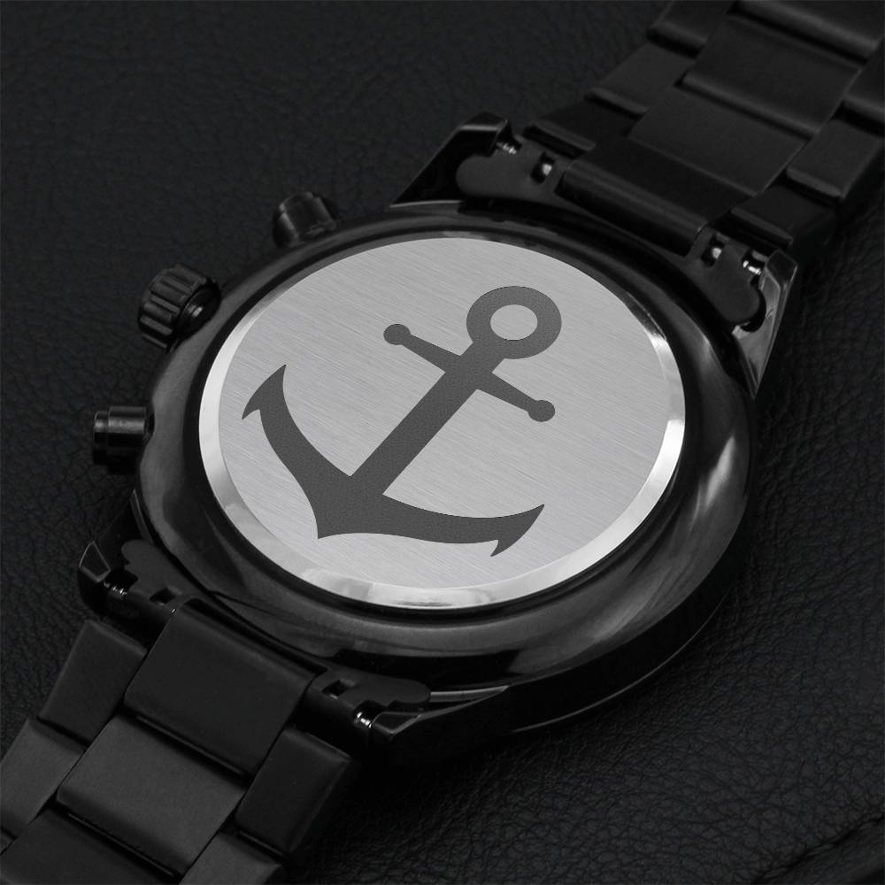 Anchor Chronograph Watch Engraving Chronograph Watch