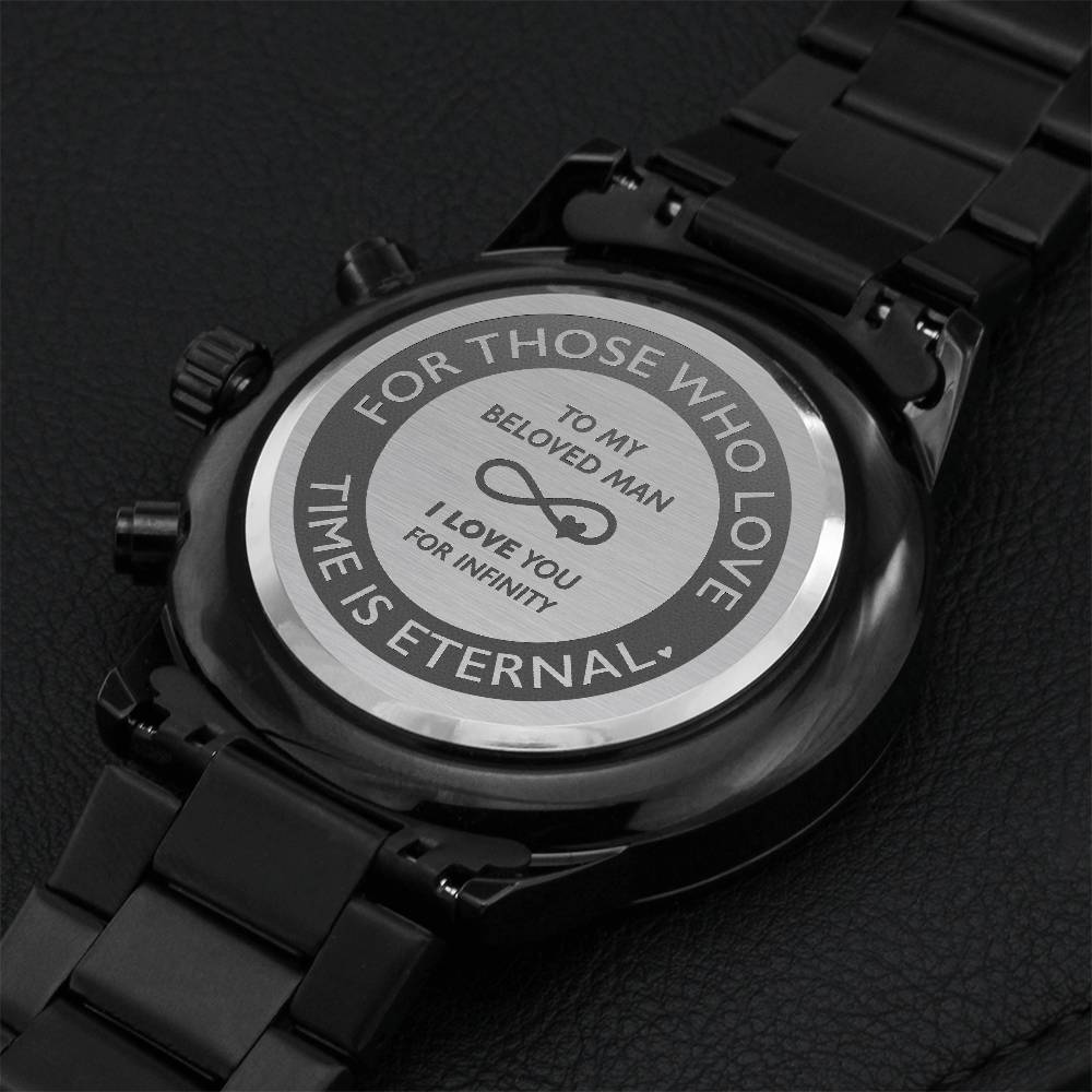 I Love You For Infinity ♾️ - Watch Engraving Chronograph Watch