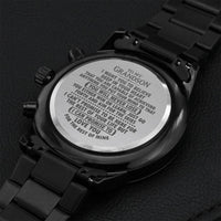 To My Grandson - You Will Never Lose - Best Gifts For Grandson - Chronograph Watch Engraving Chronograph Watch