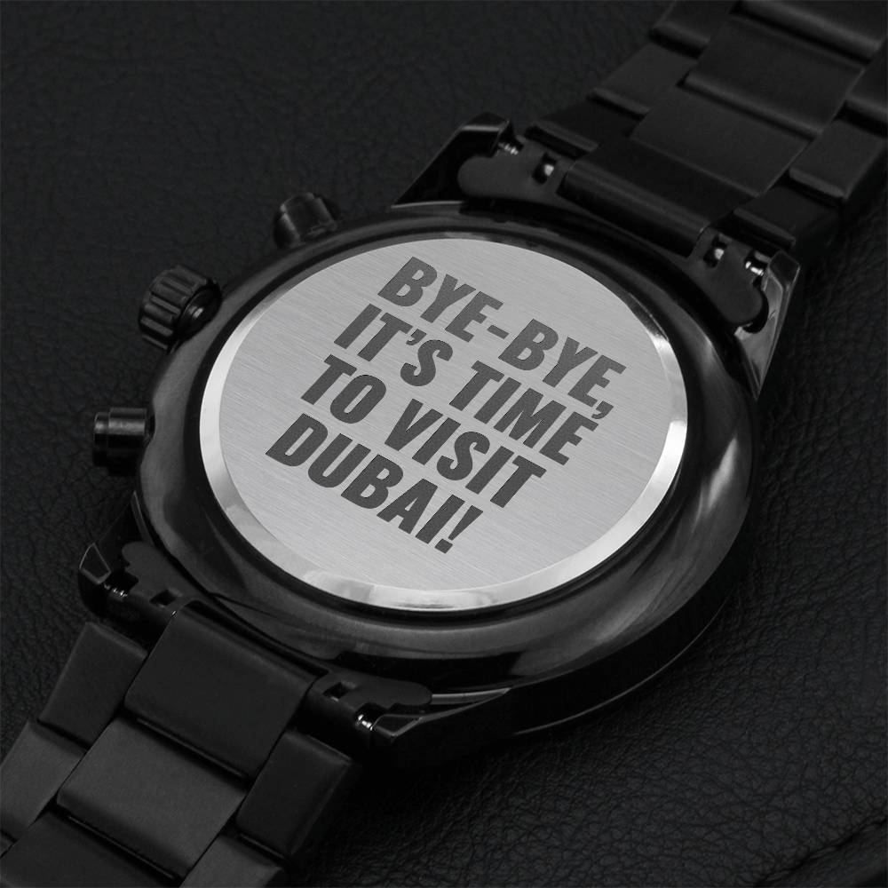Dubai Watch Engraving Chronograph Watch
