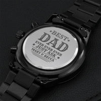 Customize Best Dad Ever Ever Ever Watch Engraving Chronograph Watch