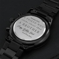 Birthday Gift For Best Friend - Customize Best Friend Watch Proverbs 18 Message Engraving Chronograph Watch
