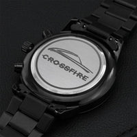 Chrysler Crossfire Lovers Coupe Engraved Black Chronograph Watch For Him Engraving Chronograph Watch