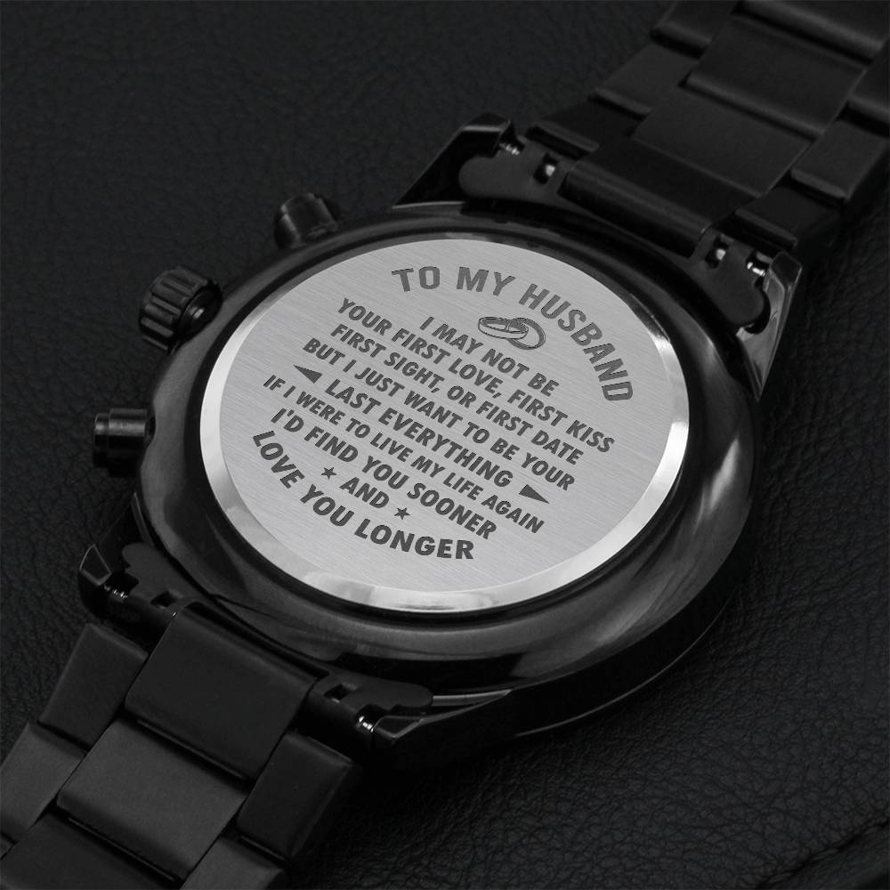 Chronograph Watch - Best Gift For Husband Engraving Chronograph Watch