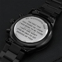 Engraved Watch For Husbandboyfriend - I Can't And Won't Ever Be Able To Get Enough Of You! Engraving Chronograph Watch