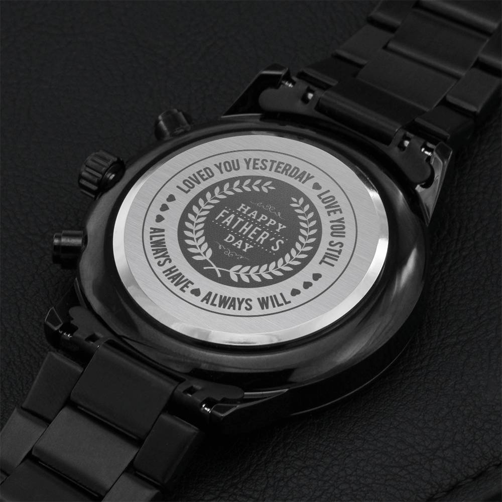 Happy Father's Day - Engraved Chronograph Watch Engraving Chronograph Watch