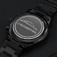 Chrysler Crossfire Coupe Lovers Engraved Emblem Black Chronograph Watch For Crossfire Lovers Engraving Chronograph Watch
