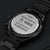 Spanish Engraved Black Chronograph Watch Siempre Seras Mi Heroe Engraving Chronograph Watch