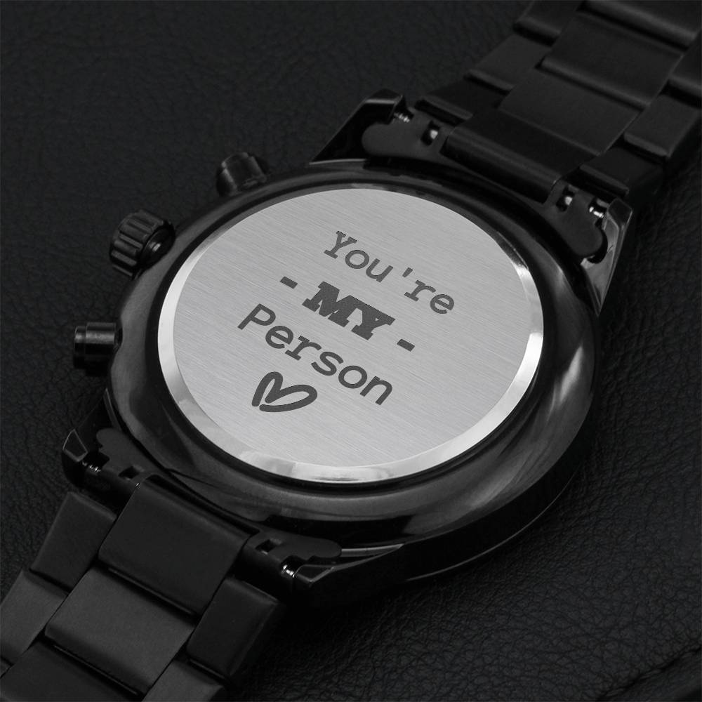 My Person Chronograph Watch Engraving Chronograph Watch