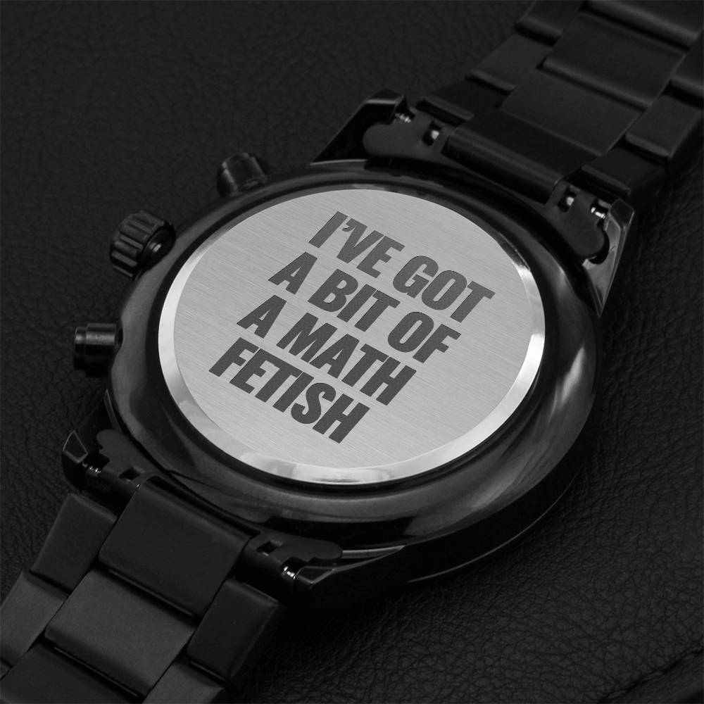 Math Watch Engraving Chronograph Watch