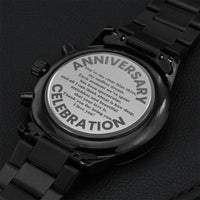 You’re My Clear Blue Skies My Endless Dream Black Chronograph Watch Clear Engraving Chronograph Watch