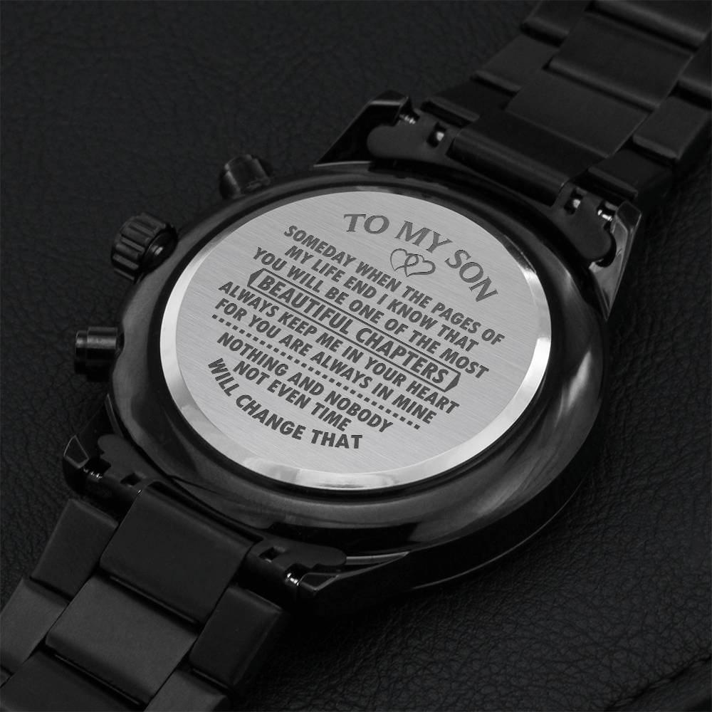 A Heart Melting Gifts For Son - Chronograph Watch Engraving Chronograph Watch