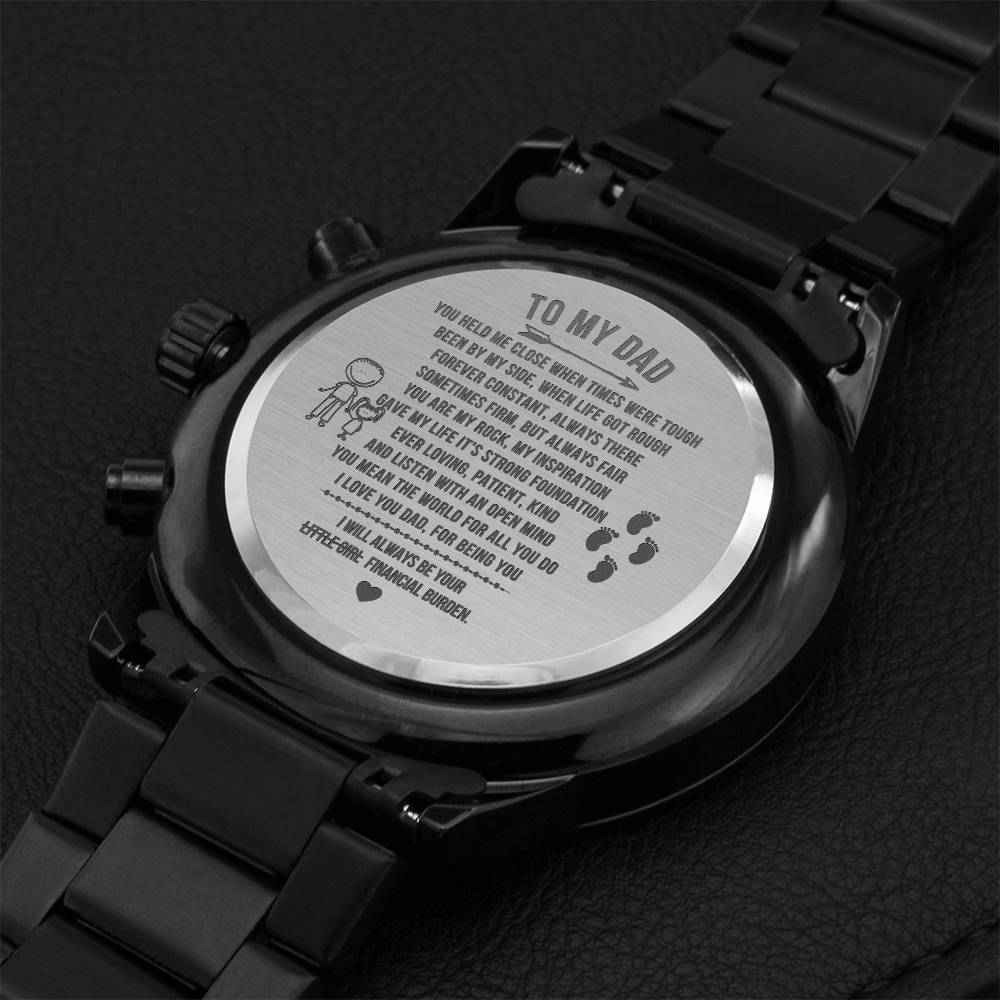 Special Father's Day Chronograph Watch - Reasons I Love My Dad Engraved Watch 1 Engraving Chronograph Watch