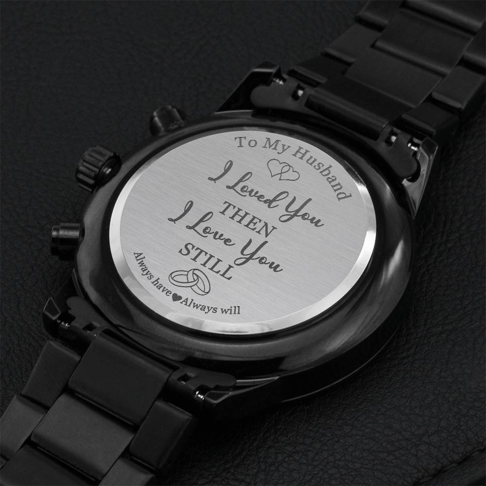 Always Will Engraving Chronograph Watch