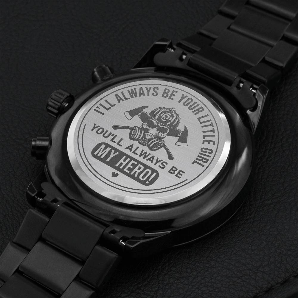 Best Gift Ideas For Firefighter Dad Father Day Gift For Real Hero From Daughter Engraving Chronograph Watch