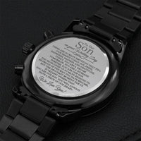 To Our Son On Your Wedding Day Engraved Watch For Son Getting Married Wedding Gift For Son From Mom & Dad Wedding Gift To Son Engraving Chronograph Watch
