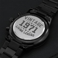 Vintage 1971 Legend Watch Engraving Chronograph Watch
