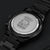 Engraved Design Black Chronograph Watch For Long Distance Love Engraving Chronograph Watch