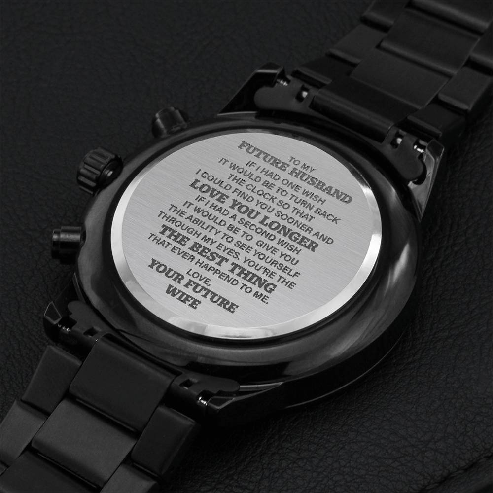 Gift For Future Husband From Future Wife❣😍 Engraving Chronograph Watch