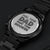 Engraved Design Black Chronograph Watch For Full Time Day And Part Time Hooker Engraving Chronograph Watch
